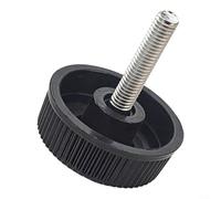 Alanmoship 1 ensemble de cache-écrous de poignée de bras à bascule avec joints pour série 8000-16000, tige à vis de 3 mm, tige de 13,5 mm/17 mm, noir argenté pour pêche en bateau (17,8 x 25,7 mm)