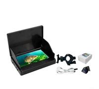 Alanmoship 1 ensemble de caméra de pêche sous-marine avec écran HD IPS de 10,9 cm, détecteur de poissons compatible CVBS, longue durée de vie, moniteur étanche pour pêcheurs en plein air, noir (1)