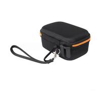 Alanmoship 1 étui de rangement portable en EVA pour haut-parleur JBL GO5 résistant aux chocs et à la poussière Coque rigide compacte noire 15 x 10 x 7 cm (noir et orange)