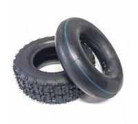 Alanmoship 1 jeu de pneus et chambre à air 13 x 5.00-6 avec valve droite ou incurvée pour essence robuste pour moto, quad, scooter, utilisation terrestre privée, caoutchouc noir (pneu + chambre à air