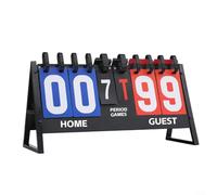 Alanmoship 1 jeu de tableau de score de table de sport à 6 chiffres pour football, basket-ball, volley-ball, badminton, tennis avec cartes de suspension, noir et rouge