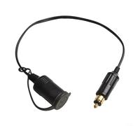 Alanmoship 1 lot de prise de charge de moto adaptateur de câble d'extension de 45 cm pour connecteur d'allumage Hella mâle vers femelle 12-24 V ABS noir pour conduite tout-terrain