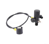 Alanmoship 1 lot de régulateur de plongée M18 x 1,5 premier étage avec pivot à 360 degrés, valve de réduction de pression de plongée 5000 psi pour bouteille de poney cylindre, laiton noir (CRF158)