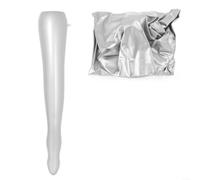 Alanmoship 1 Mannequin de jambe gonflable pour femme, bas et chaussettes en PVC argenté, modèle de torse, accessoire portable pour magasins de détail, salons commerciaux
