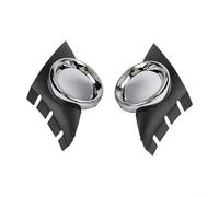 Alanmoship 1 paire de caches de phares antibrouillard pour 207 2006-2009, ABS noir cadres de rechange OEM 7452HW 7452HX, style extérieur de voiture (gauche + droite)
