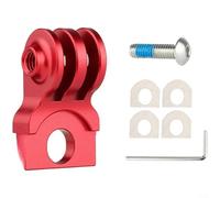 Alanmoship 1 support d'éclairage de vélo pour vélo pliable Brompton, support en alliage d'aluminium CNC pour ordinateur Bryton et caméra d'action, titane noir, rouge, cyclisme (B)
