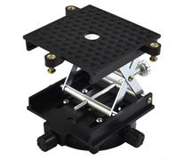 Alanmoship 1 table élévatrice de laboratoire réglable en hauteur de 4,5 à 11 cm, plate-forme en alliage d'aluminium pour expériences de physique, chimie, biologie, noir