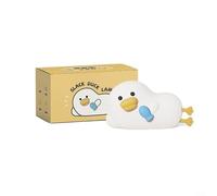 Alanmoship 1 veilleuse rechargeable par USB en silicone avec minuterie, lampe colorée en forme de canard pour chambre d'enfant, chambre d'enfant, lecture, éclairage d'ambiance doux, arc-en-ciel