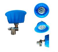 Alanmoship 1 x buse de pulvérisation haute pression réglable avec couvercle coupe-vent, tête d'irrigation de jardin 5/7 trous pour l'humidification de serre et le refroidissement du balcon, acier