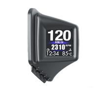 Alanmoship 1 x OBD2 GPS HUD Affichage tête haute avec 8 interfaces pour tableau de bord de voiture, garniture de pilier A, vitesse en temps réel, surveillance de la tension RPM, accessoire de conduite