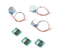 Alanmoship 28BYJ-48 Lot de 3 moteurs pas à pas 5 V avec carte pilote ULN2003 pour Arduino DIY Electronics, kit de moteur CC à faible bruit 4 phases