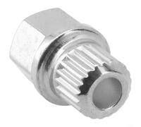 Alanmoship 37/21PT Clé de démontage d'écrou de roue creuse en acier anti-vol Compatible avec véhicules BMW, antirouille et résistant à l'usure Argenté