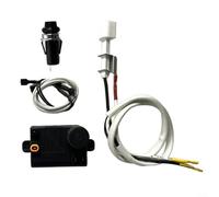 Alanmoship 7642 Kit d'allumage pour barbecue avec module d'allumage électronique, bouton d'interrupteur, boîte de collecteur de gaz, vis et clips de fil, compatible avec Weber for Spirit 200/300