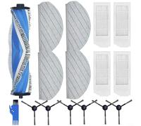 Alanmoship Accessoires pour Ecovacs pour aspirateur robot Deebot N20/N20 PRO avec 1 brosse principale, 4 filtres, 4 serpillères, 6 brosses latérales