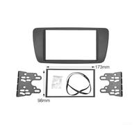 Alanmoship Adaptateur CD 2 DIN, interface stéréo, kit de montage pour tableau de bord, accessoires de modification intérieure, compatible avec Seat Ibiza 2008-2015 avec matériel d'installation noir