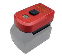 Alanmoship Adaptateur de chargeur de batterie double USB pour outils Li-ion 18 V-20 V, hub de source d'alimentation à charge rapide avec deux ports pour voyage, camping pour chantier, 110 x 70 x 50 mm