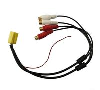 Alanmoship Adaptateur ISO 6 broches Aux Line Out Cable pour Golf pour PASSAT pour POLO pour BEETLE, pour FORD MCD MFD, pour SKODA pour FABIA Octavia, Seat pour IBIZA pour TOLEDO Interface Audio