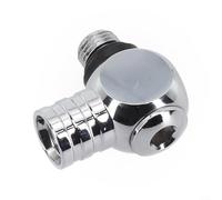 Alanmoship Adaptateur pivotant à 360 ° pour plongée sous-marine, régulateur de plongée, laiton chromé, connecteur de port LP/HP compatible avec la plupart des équipements de plongée, réduit la tension