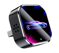 Alanmoship Adaptateur sans fil pour CARPLAY pour Android Auto, dongle USB 2 en 1 avec Wi-Fi double bande BT 50, boîtier en métal à connexion rapide pour voitures avec système filaire, noir (D)