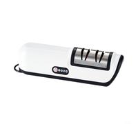 Alanmoship Aiguiseur de lame électrique sans fil, rechargeable automatique en acier inoxydable ABS et ciseaux pour la maison, la cuisine, design compact sans fil, noir