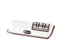 Alanmoship Aiguiseur de lame électrique sans fil, rechargeable automatique en acier inoxydable ABS et ciseaux pour la maison, la cuisine, design compact sans fil, noir (marron)