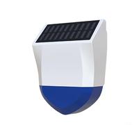 Alanmoship Alarme solaire intelligente d'extérieur avec alertes sonores et lumineuses, design ABS résistant aux intempéries, compatible avec les systèmes TUYA et ZIGBEE, blanc, 20 x 15 x 66 cm
