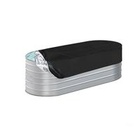 Alanmoship Bâche de protection ovale en tissu Oxford 210D imperméable et anti-poussière avec sac de rangement pour piscines hors sol Plusieurs tailles Noir (L)