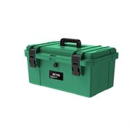 Alanmoship Boîte à outils étanche et robuste à double couche avec charnières en plastique ABS et acier, serrures sécurisées, poignée ergonomique, pour réparation d'électricien et utilisation en