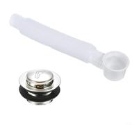Alanmoship Bonde de baignoire et trop-plein avec siphon en laiton et plastique pour baignoire de salle de bain, drainage efficace