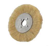 Alanmoship Brosse plate en fil de cuivre souple 015 mm, pour polissage du métal, élimination de la rouille, disque en laiton serti, pour meuleuse 100-250 mm (200 mm x 32 mm)