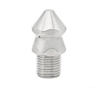 Alanmoship Buse de nettoyage de tuyau d'évacuation en acier inoxydable haute pression 6,35 mm avec pulvérisation multidirectionnelle pour un retrait efficace des bouchons dans les systèmes de