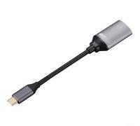 Alanmoship Câble adaptateur USB-C vers câble 4K @ 30 Hz pour ordinateur portable, tablette et moniteur 15 cm, convertisseur compact plug-and-play avec noyau en cuivre étamé (argent)