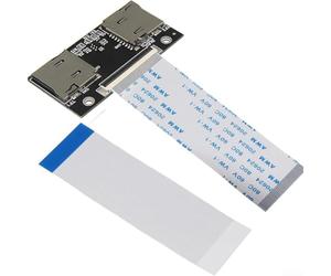 Alanmoship Carte adaptateur SSD double fente pour cartes mémoire SD SDXC TF jusqu'à 1 To avec connexion 40 broches vers CE/ZIF, design compact en métal de 2,5 x 4,6 cm pour intégration d'équipements