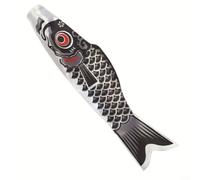 Alanmoship Cerf-volant japonais en forme de carpe avec tissu satiné résistant aux intempéries, convient pour accrocher en extérieur sur des poteaux, des arbres et des murs, apporte un attrait visuel