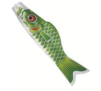 Alanmoship Cerf-volant japonais en forme de carpe avec tissu satiné résistant aux intempéries, convient pour accrocher en extérieur sur des poteaux, des arbres et des murs, apporte un attrait visuel