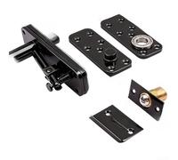 Alanmoship Charnière de porte en acier inoxydable robuste avec rotation à 360 degrés et roulement intégré, finition brossée ou noire, convient pour les portes en bois (D)