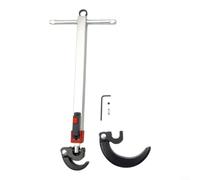 Alanmoship Clé télescopique de lavabo, clé à écrou réglable avec poignée extensible, 25,4 à 43,2 cm de long, outil sous évier pour plomberie, bricolage, argent