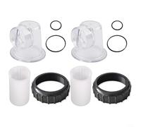 Alanmoship Composants d'insertion de pompe de circulation pour SPS25 SPS50 SPS75 SPS100, kit de joints toriques pour couvercle de pré-filtre, pièces en plastique transparent pour l'entretien de la