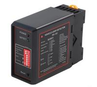 Alanmoship Détecteur de boucle de véhicule à canal unique DC12 V/24 V Capteur de boucle à induction, pour portes automatiques et stationnement pour systèmes de contrôle d'accès, boîtier ABS noir (110