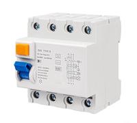 Alanmoship Disjoncteur de protection contre les fuites de type B DC 100 A 4 pôles RCD, pour stations de charge nouvelle énergie, systèmes photovoltaïques solaires, dispositif à courant résiduel 30 mA