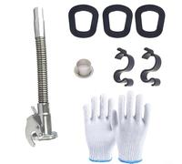 Alanmoship Ensemble de bec verseur d'huile en métal avec bec flexible, buse étanche pour jerrican de 5 à 20 L, kit de remplissage de tambour en métal pour garage, atelier, entretien automobile, argent