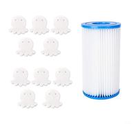 Alanmoship Éponge absorbante d'huile de piscine et kit de cartouche filtrante réutilisable de type A/C pour piscines hors sol et spas, lot de 10 absorbeurs d'écume (B)