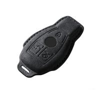 Alanmoship Étui de clé de voiture en daim compatible avec classe A pour classe C, classe E, classe S et série AMG pour protection intelligente des boutons (noir)