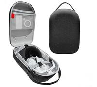 Alanmoship Étui de transport pour casque VR Quest 3S/3/2 Accessoires VR Casque de jeu pour Meta EVA Sac de protection de voyage pour casque VR, kit de sangle de tête (noir)