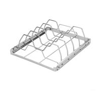 Alanmoship Grille de barbecue pliable en acier inoxydable pour côtes et steak, barbecue de camping portable avec fil résistant à la rouille, support de cuisine compact pour les voyages