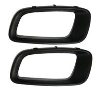 Alanmoship Grille de phare antibrouillard avant pour Mitsubishi pour PAJERO V73 2000-2002 MR388019 MR388020 Cadre extérieur élégant en plastique noir (droite)