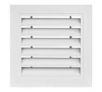 Alanmoship Grille de ventilation à persiennes en alliage d'aluminium, pour porte murale de grenier, couvercle de sortie d'air imperméable empêche l'entrée des animaux, blanc (150 mm-450 mm) (400 x 400