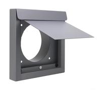 Alanmoship Housse de ventilation externe en métal de 10,2 cm avec amortisseur coudé pour une circulation de l'air optimisée et la prévention des parasites, grille d'aération murale grise résistante