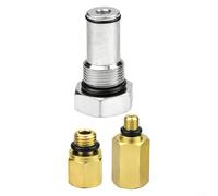 Alanmoship ICP Lot de 2 adaptateurs de rail d'huile et de carburant avec valve de test d'air pour Ford F-Series Super Duty F250 F350 F450 F550 6.0L V8 Diesel 2003-2010 et camionnettes E-Series