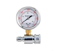 Alanmoship Jauge de nettoyeur haute pression 6000 PSI avec prise à connexion rapide de 3/8", construction en acier inoxydable en cuivre pour l'arrosage du jardin, le lavage de voiture, l'irrigation